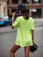 T-shirt imprimé Los Angeles de couleur vert citron