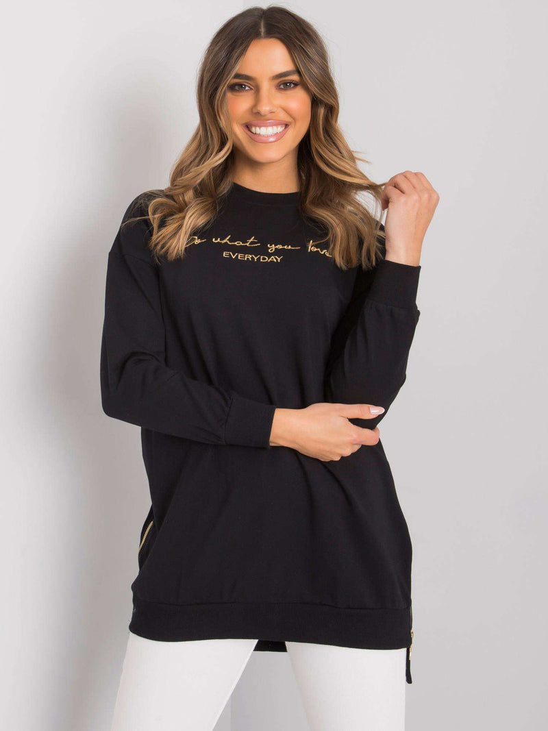 Black jumper with side zips